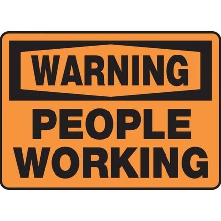 OSHA WARNING SAFETY SIGN PEOPLE MEQM327XP